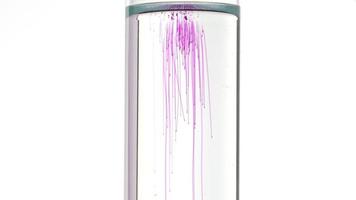 potassium permanganate fall in water of a test tube