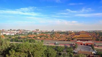 vista aérea de la ciudad prohibida en beijing video