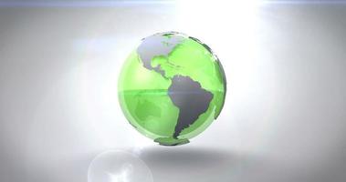 Revolving green earth