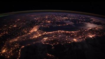 vista sulla terra dallo spazio 4k video
