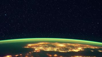 vista en la tierra desde el espacio 4k