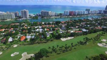 Luftbild des Indian Creek Miami Beach