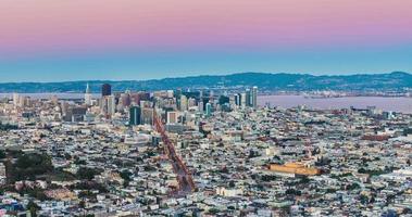 tidsfördröjning av San Francisco City från tvillingtopp video