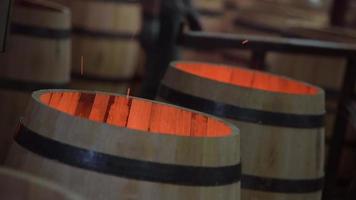 Herstellung von Weinfässern-Bordeaux-Weinberg