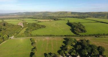Engelse platteland luchtfoto video