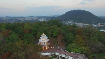 aerial view Khao Rung the land mark view point of Phuket place in the middle of Phuket town
