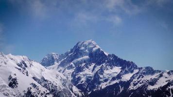 Mount Cook above the clouds. Medium static shot. video