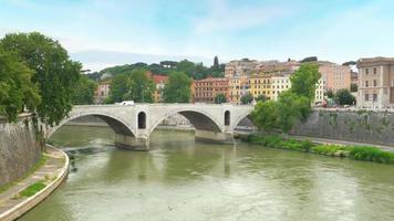 Traditional apartments on Tiber River, Rome, Italy video