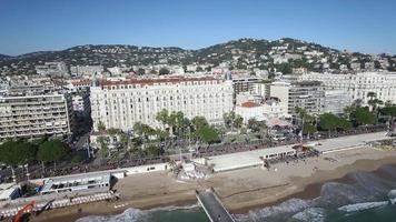 Aerial View of Cannes, the croisette, 4K, UHDV movie (3840X2160)