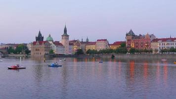 Prager Blick bei Sonnenuntergang, Tschechische Republik video