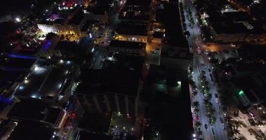 luchtfoto video miami beach 's nachts