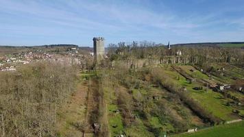 Burgund, Luftaufnahme von Montbard