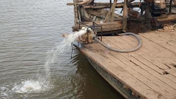 Motorboat using a water pump