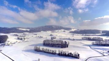 4k campo suizo - antena de invierno video
