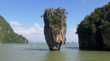 thailand day time popular excursion james bond island panorama 4k video