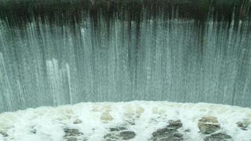 Concepts Power and Preservation of Clean Water Environment. Waterfall on River video