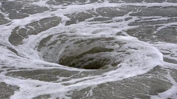 View of natural whirlpool in water video