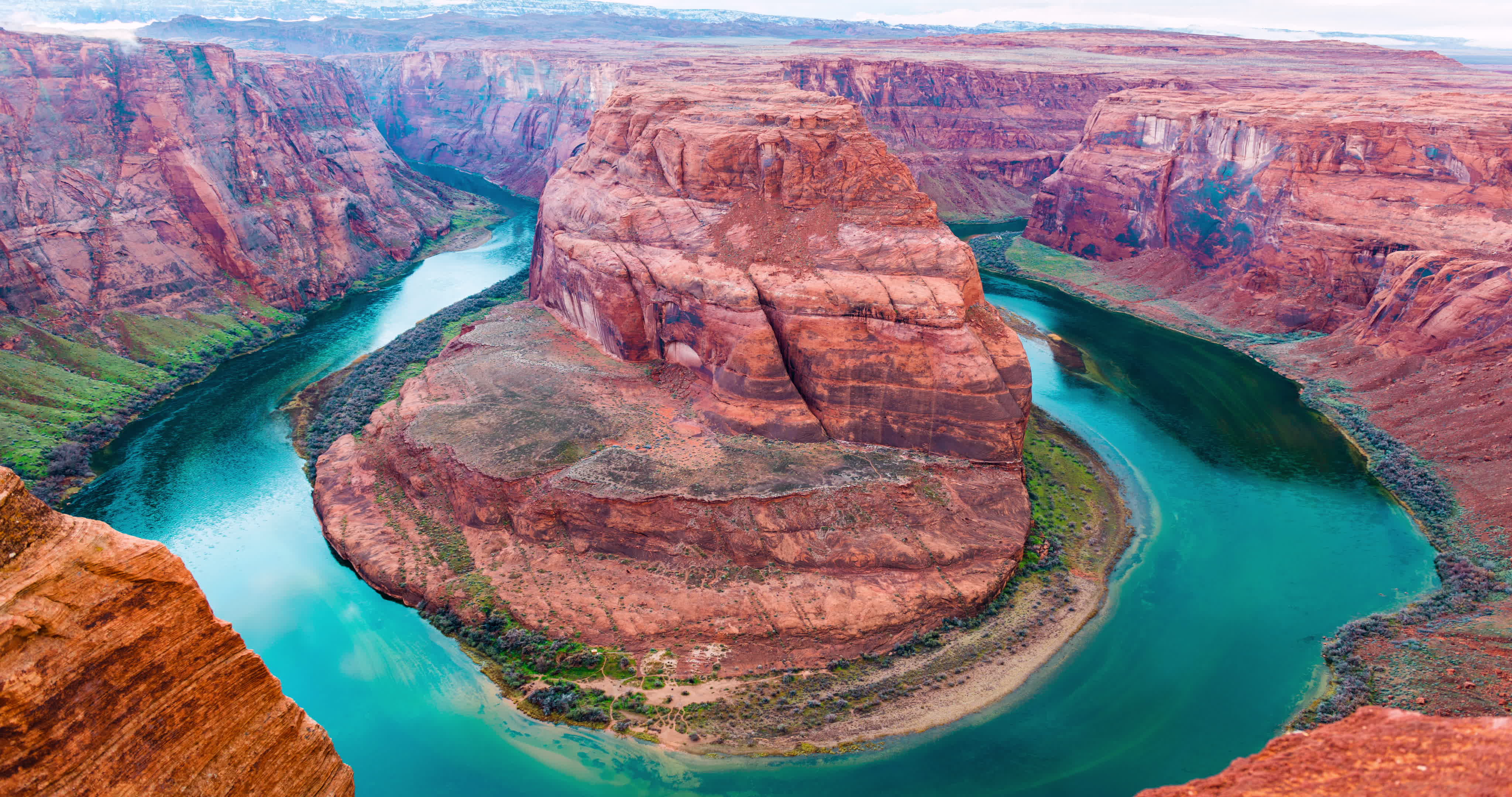 Timelapse for Horseshoe Bend meander of Colorado River 1302708 Stock