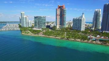 Aerial video Miami Beach south of 5th