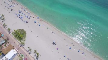 Aerial footage of Hollywood Beach FL video
