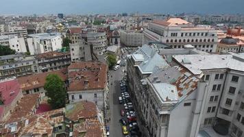 4K Drone Shot Of Bucharest Center