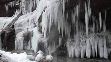 gefrorener Wasserfall video