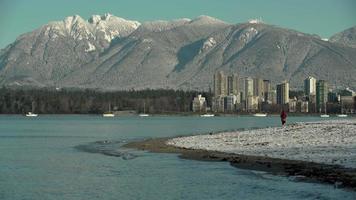 Winterschnee, Kitsilano Strand, Vancouver 4k uhd