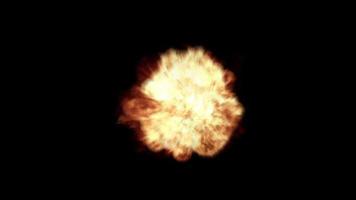 explosión de bola de fuego 4k realista