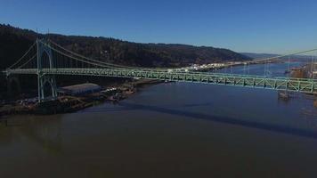 Vue aérienne de l'Oregon Portland St Johns