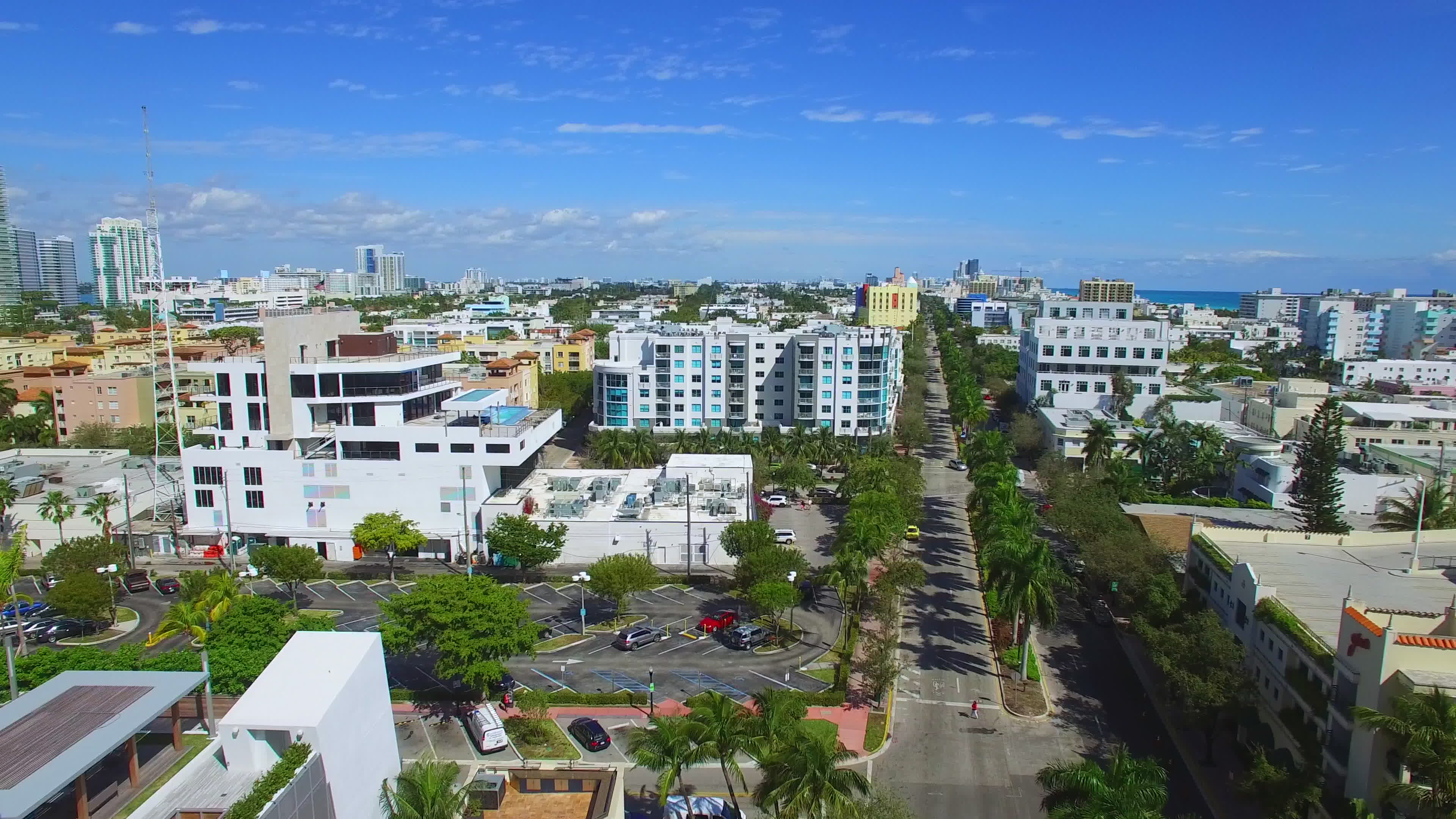 Aerial video of Washington Avenue Miami Beach 1304803 Stock Video at