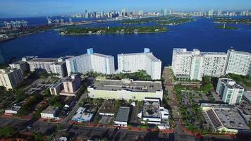 Aerial Miami Beach neighborhoods