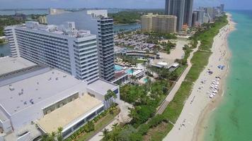 Miami Beach Florida aerial footage