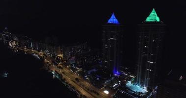 Aerial video of Miami Beach Collins Avenue 50th Street