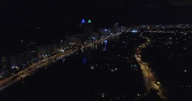Aerial video of Miami Beach Collins Avenue 50th Street