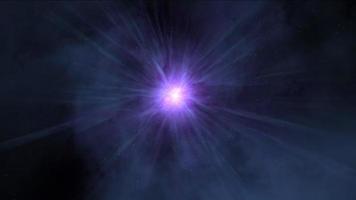 wormhole o buco nero, scena astratta di volare nello spazio video