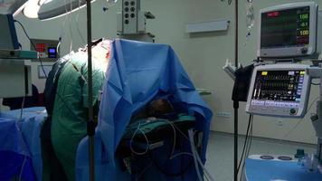 Surgery operation, general view in hospital video