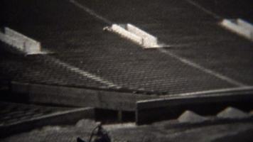 1946: Rose bowl hall of fame empty UCLA stadium scoreboard. video