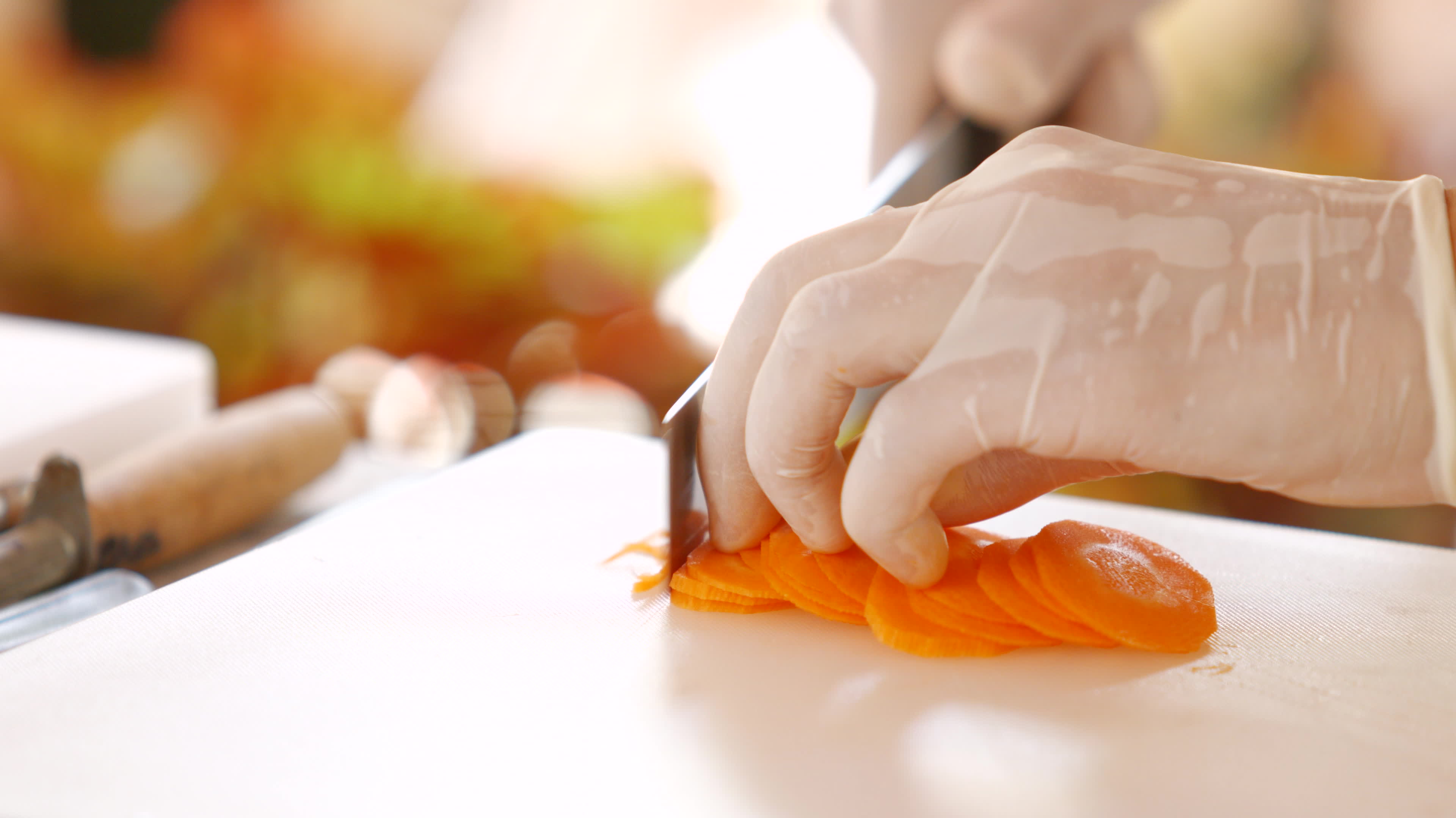 Shredded carrot on cooking board. 1305262 Stock Video at Vecteezy