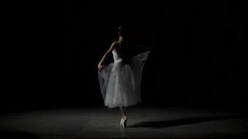 bailarina de ballet femenino en un ensayo video