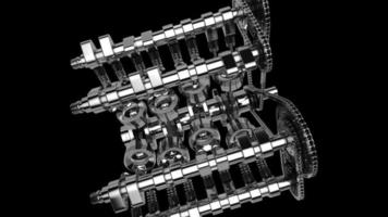 Working V8 Engine 3D Animation