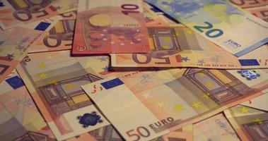 Twenty and Fifty Euro banknotes video