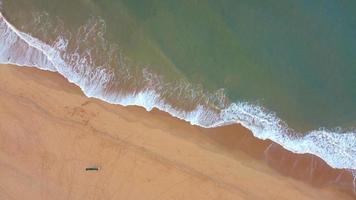 Aerial photo of the beach in India