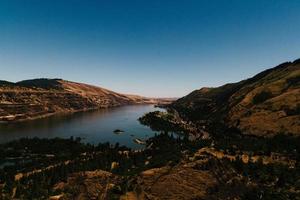 River between mountains photo