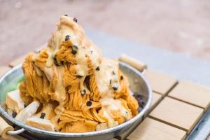 Close-up of shaved ice dessert photo