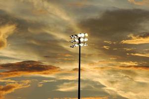 Lights of a baseball stadium photo