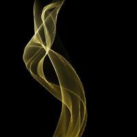 Fondo abstracto con ondas doradas que fluyen vector