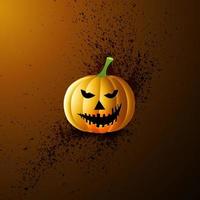 Grunge Halloween pumpkin background vector