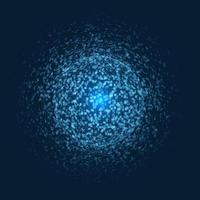 Exploding sphere with blue dots.  vector