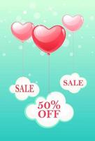 Valentine Day Sale poster  vector