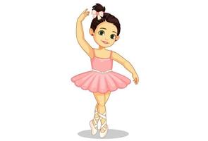 Beautiful little ballerina in ballet vector